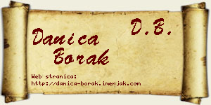 Danica Borak vizit kartica